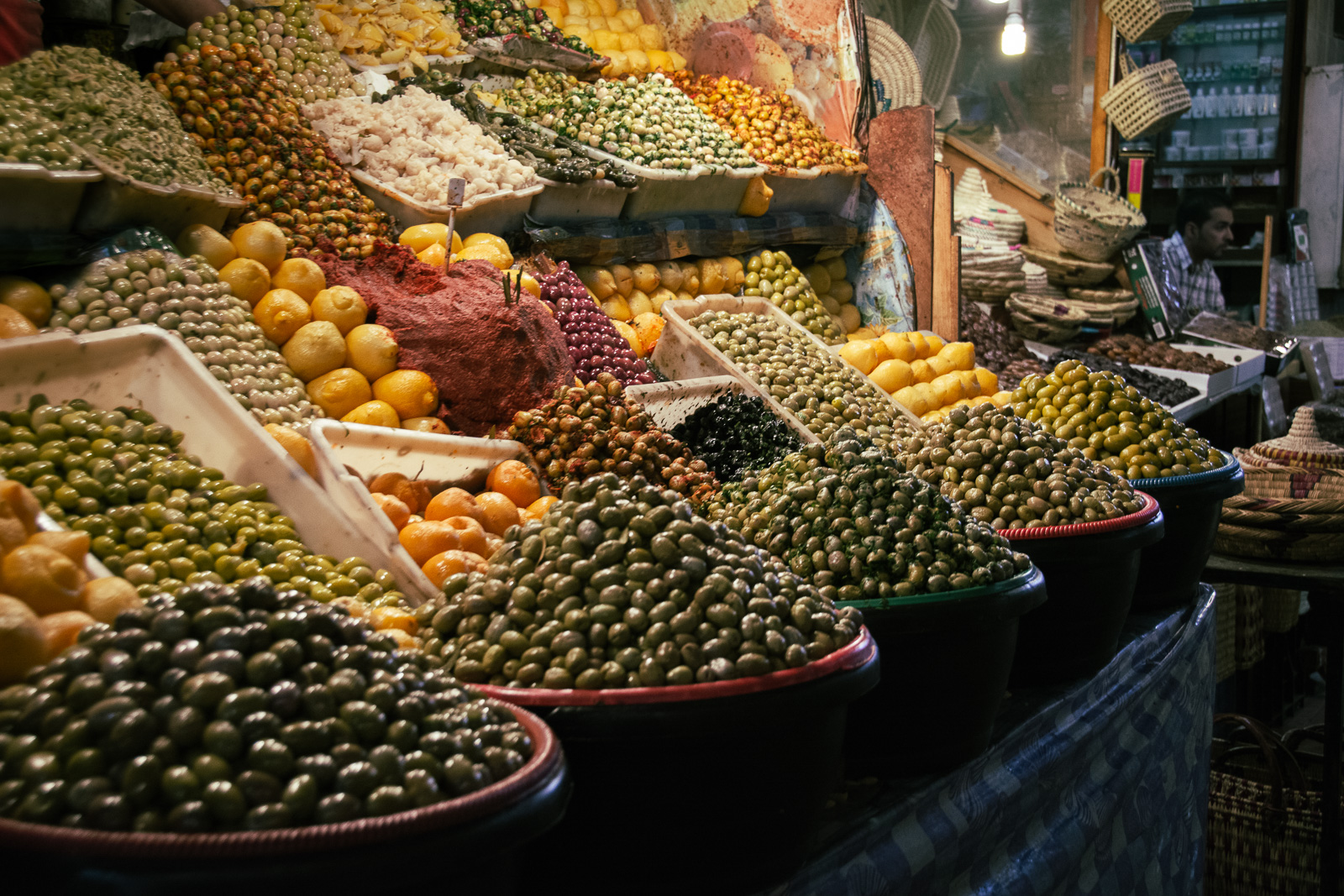 Puesto de aceitunas